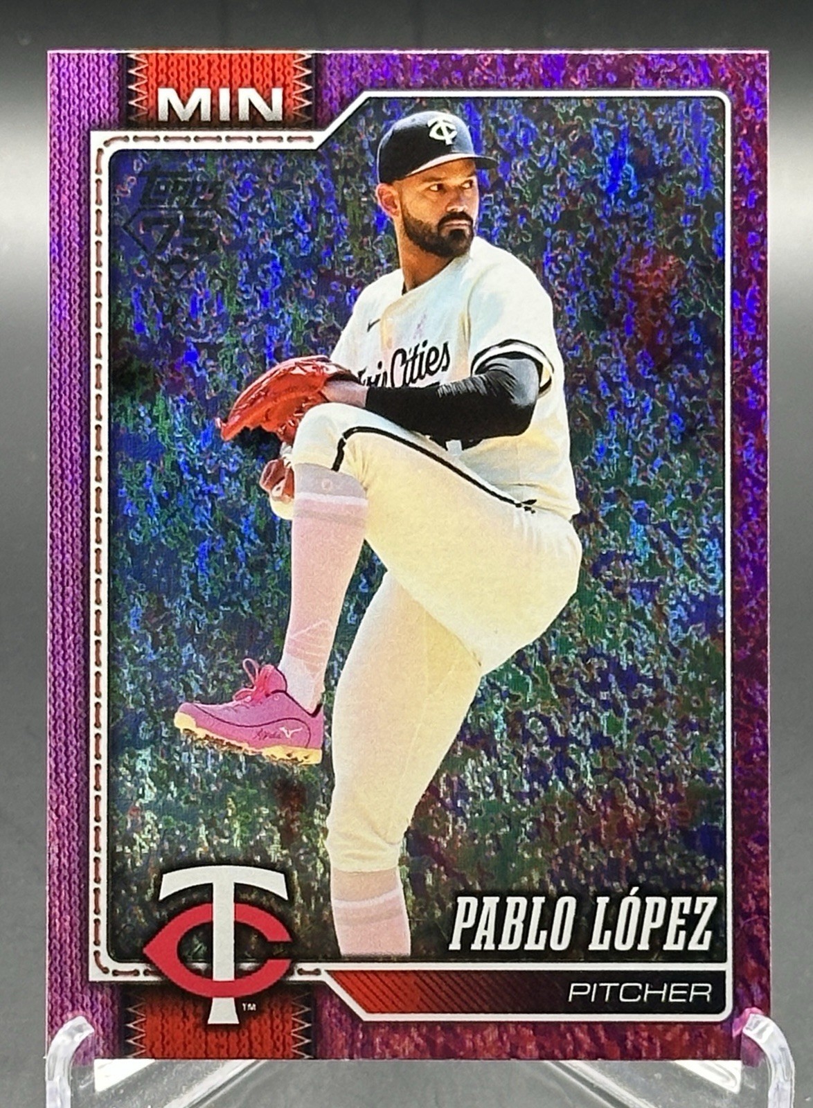 2026 Topps Series 2 #509 Pablo Lopez Pink Holofoil Parallel Minnesota Twins