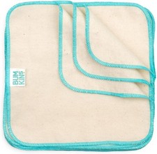  Free Duty Tax Bumkins Reusable Flannel Baby Wipes, 12 Count, Natural