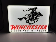 Winchester Firearms Light Up LED Neon Sign w/ USB - Rifles Shotguns Reloading