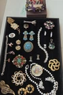 Vintage All Signed Costume Jewelry Lot Trifari, Eisenberg, Weiss,Har, Swarovski