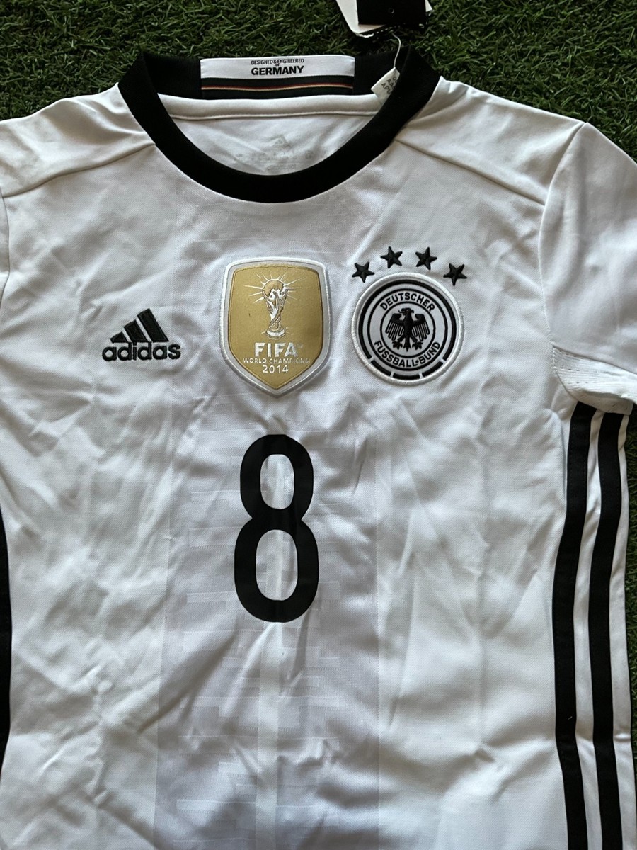 adidas Germany Youth Home Jersey 15/16 Legend Ozil #8 - White | eBay