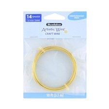 14 Gauge Tarnish Resistant Brass Craft Wire 10 Ft Length Jewelry Making