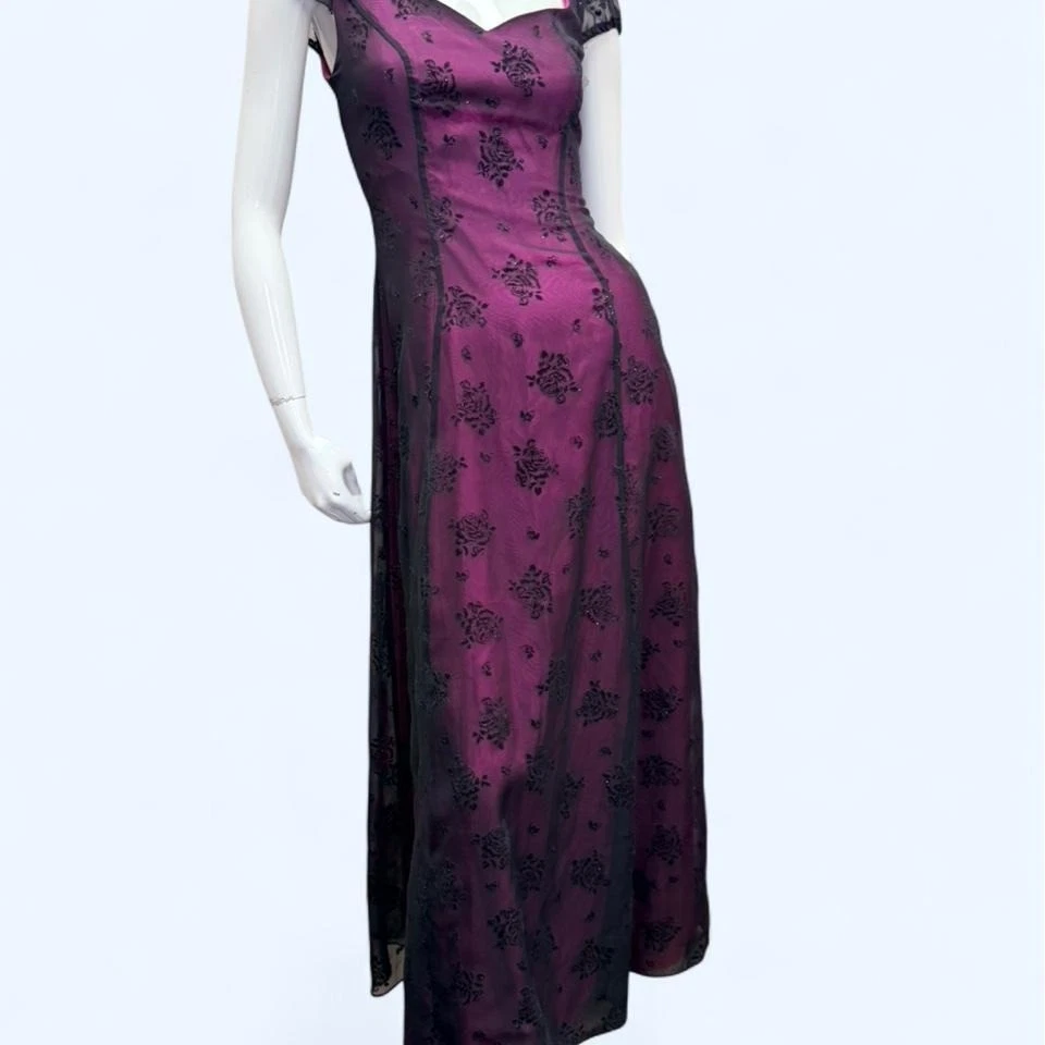 morgan and co goth prom dress Morgan & Co 12938 Long Spaghetti Strap Evening Gown