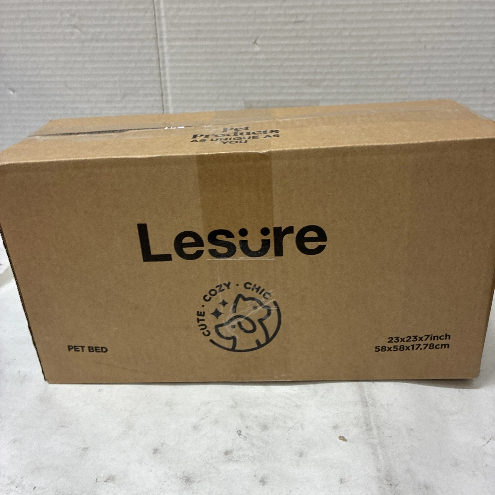 Lesure Pet Bed 23x23x7inch