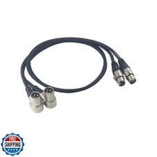 WJSTN Right-Angle Male to Straight Female XLR Plug Cable, Right A