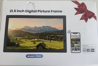 21.5in LCD Wi Fi Digital Picture Frame, Wall-Mountable, Black Model 215KZ