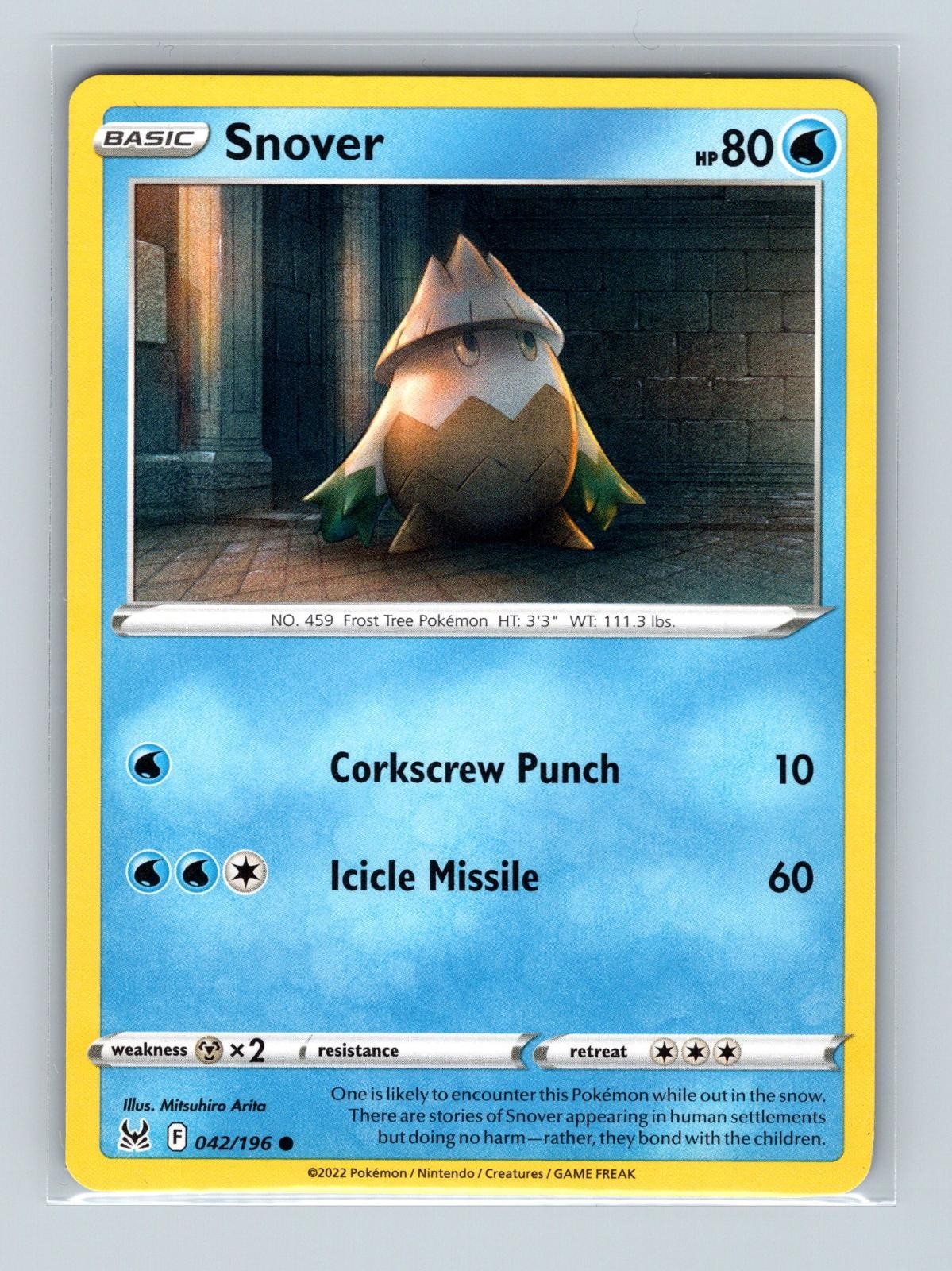 Snover 042/196 Common Lost Origin Pokemon Lightly Played