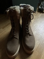 Bogner Stiefeletten Boots in Beige Gr. 39 ungetragen