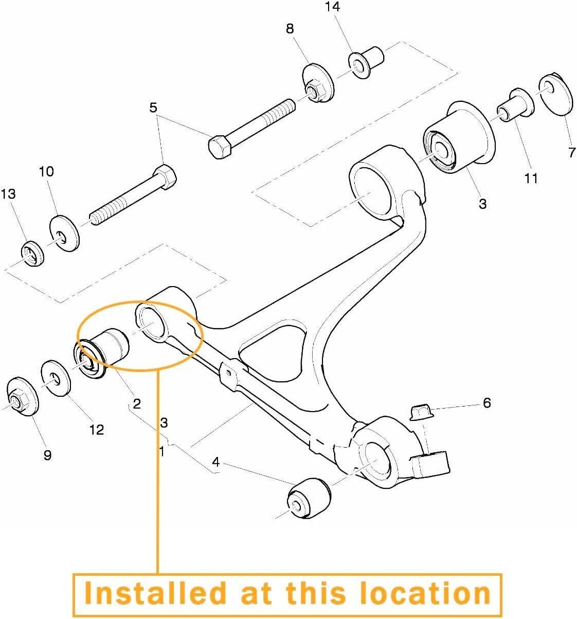 Front lower control arm bushing(medium)For Bentley Mulsanne 3Y0407171 3Y0407171A