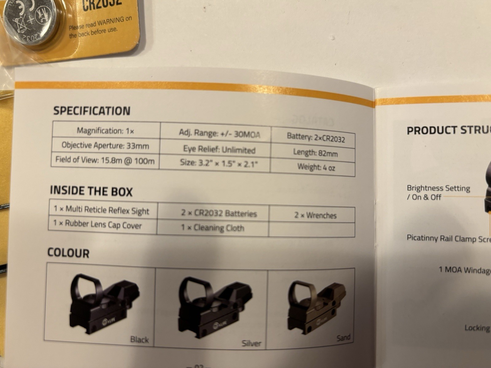 CVLIFE 1X22X33 Red Green Dot Gun Sight Scope RefIex Sight Fits 20mm Rail Mounts