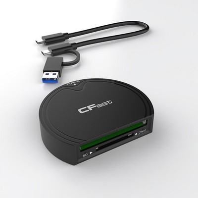 P&P CFast 2.0/SD Memory Card Adapter USB3.2 Gen2 High Speed Card Reader 10Gbps c