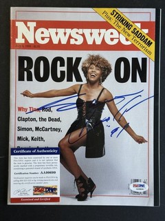Tina Turner Signed 1993 Complete Newsweek Magazine PSA/DNA AUTO COA