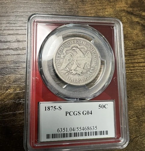 1875-S Seated Liberty Half Dollar PCGS Good 04 50c Silver Coin