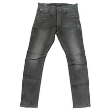 G-Star Raw D-Staq 3D Slim Jeans Men's Size 32/32 Premium Faded Gray Heavy Denim