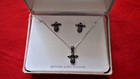 Kate Landry EARRINGS & PENDANT set; .925 Sterling Silver Angels — photo 1