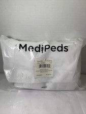 Medipeds 8 Pack Diabetic Crew Socks with Non-Binding Top White