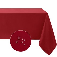 Rectangle Tablecloth, Waterproof  Stain Resistant Table Cloths Wrinkle Free ...