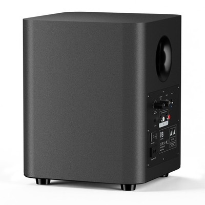 60W Down-Firing Powered Subwoofer, Active Subwoofer with Built-in Class D Dig...
