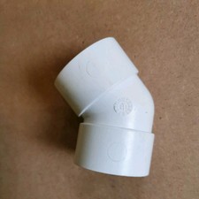 Osma 40mm 1 1/2" 45° ELBOW Solvent Weld Glue Waste Pipe Offset Bend 45° Elbow 