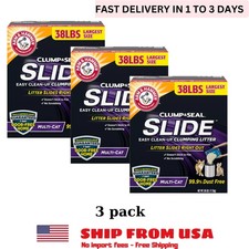 3 Pack Arm  Hammer Clump  Seal Slide Multi-Cat Litter 38 lb