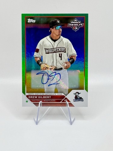 2023 Topps Pro Debut - Drew Gilbert #PD-136 Green Foil Autographs /99 (AU, RC)