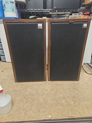 Vintage Studiomaster Monitor Series Speakers Wood Veneer Pair Tested