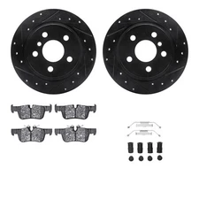 Dynamic Friction Company 8512-32019 Rotors Drilled & Slotted Black W/ 5000