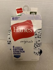 Hanes Originals Women s Size 8 XL Cotton Stretch Bikini Underwear Breathable NWT
