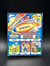 Personalized Name SAMUEL STICKER BOOK Stick W/Us Boy Funky Groovy Stickers