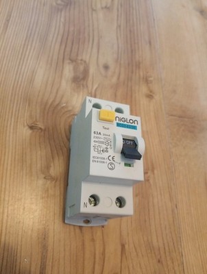 Niglon RCD2-63/30 63 Amp 63 A Leitungsschutzschalter getestet SCHNELLER VERSAND 