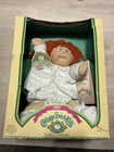 Vintage Coleco 1985 Cabbage Patch Kids 1985 White Sweater Booties Red Hair