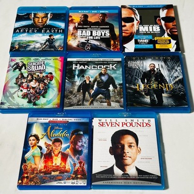 Will Smith - Blu-Ray Lot of 8 - Men in Black - Legend - Bad Boys - Hancock
