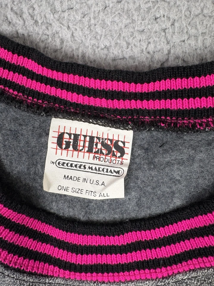 Sudadera Vintage Guess Cuello Redondo Talla Única Gris Pullover Georges Marciano Años 80 Foto 2 de 4