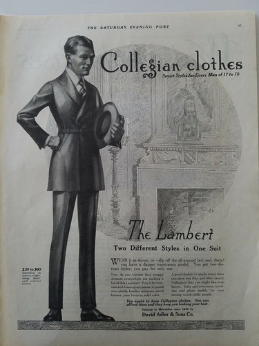 1919 men's Collegian clothes the Lambert style Suit Vintage fashion ad | eBay 1919 men's Collegian clothes the Lambert style Suit Vintage fashion ad | eBay
