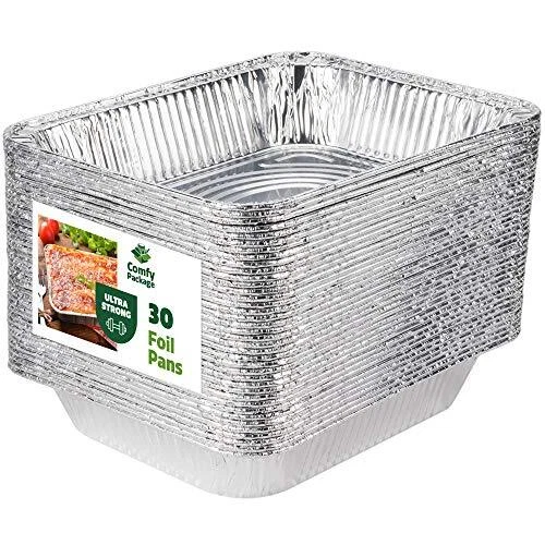 30 Pack 9x13 Inch Disposable Aluminum Foil Pans Food Containers Baking Pan