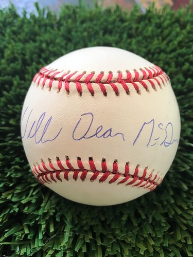 WILLIE McGEE FULL NAME SIGNED NATIONAL LEAGUE BASEBALL CARDINALS - Picture 1 of 4
