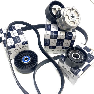 Belt Tensioner Pulley Set for Maserati GranCabrio GranTurismo Quattroporte New