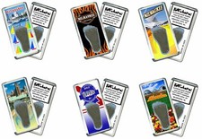 Milwaukee FootWhere® Souvenir Fridge Magnets. 6 Piece Set. Made in USA