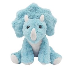 Pillow Pets Triceratops Blue Dinosaur Plush | 18 Inch Stuffed Animal That Converts To A Pillow