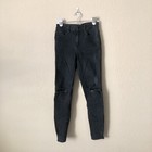 Warp + Weft MXP Milan High Rise Skinny Distressed Black Jeans Size 25 — photo 1