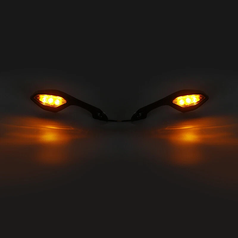 Espejos retrovisores LED señales de giro aptas para Yamaha YZF R1 2015-25 YZF R6 17-2022 Foto 3 de 4