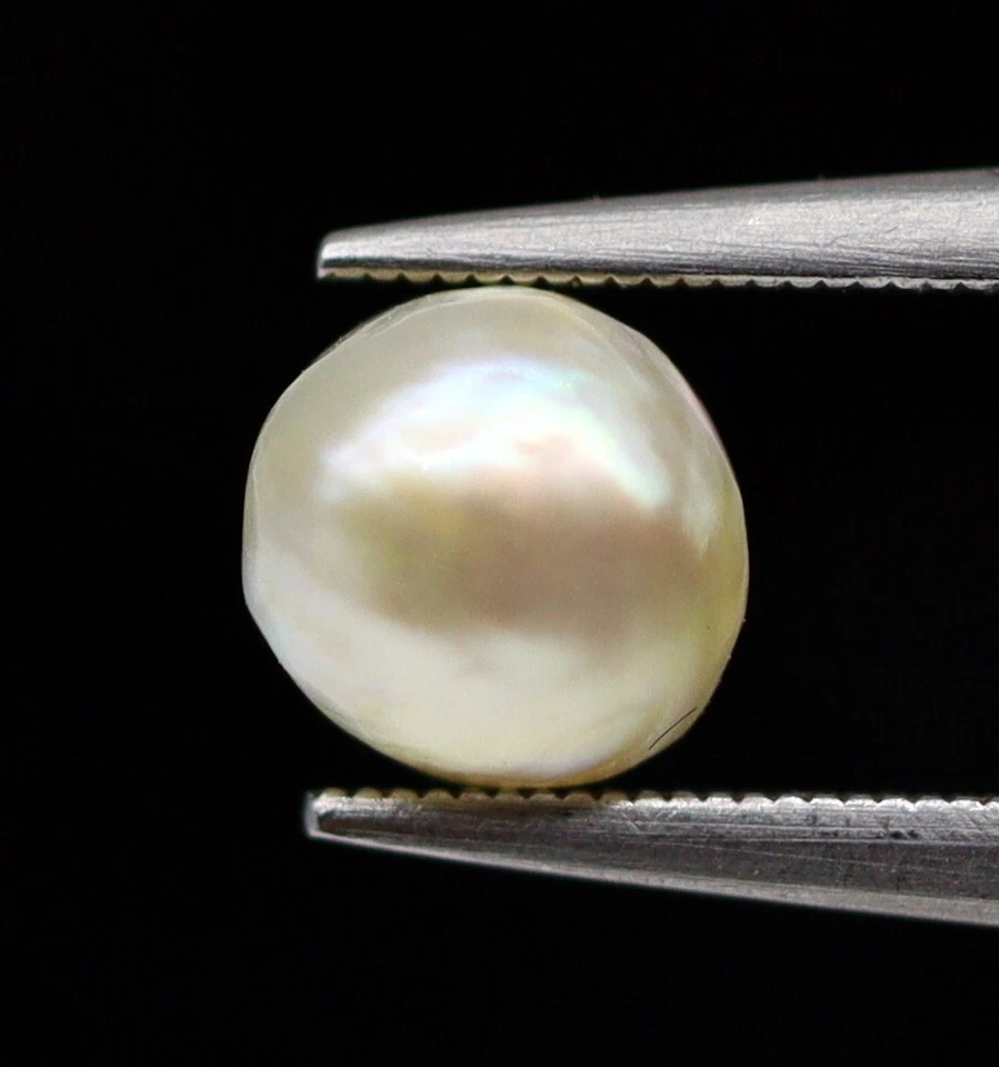 0.91 Ct Natural Basra Pearl 5 x 4 mm Round Mix Shape No Nucleus Loose Gemstone - Image 3 of 4
