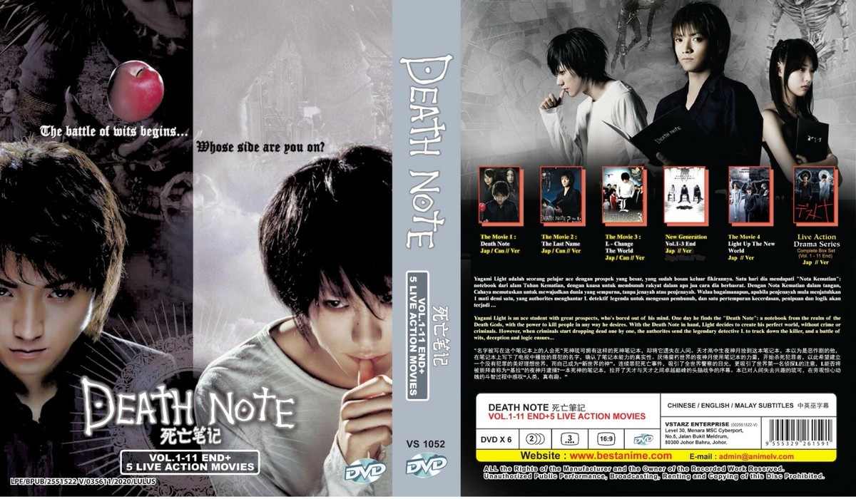 Death Note (Live Movie 1&2 + L + New Generation + New World