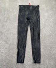 Spanx Faux Leather Stretch Skinny Yoga Leggings High Rise Women's Black Size 1X