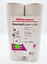 Office Depot® Thermal Paper Rolls, 1 3/4" x 230', White, Pack Of 10 554-085