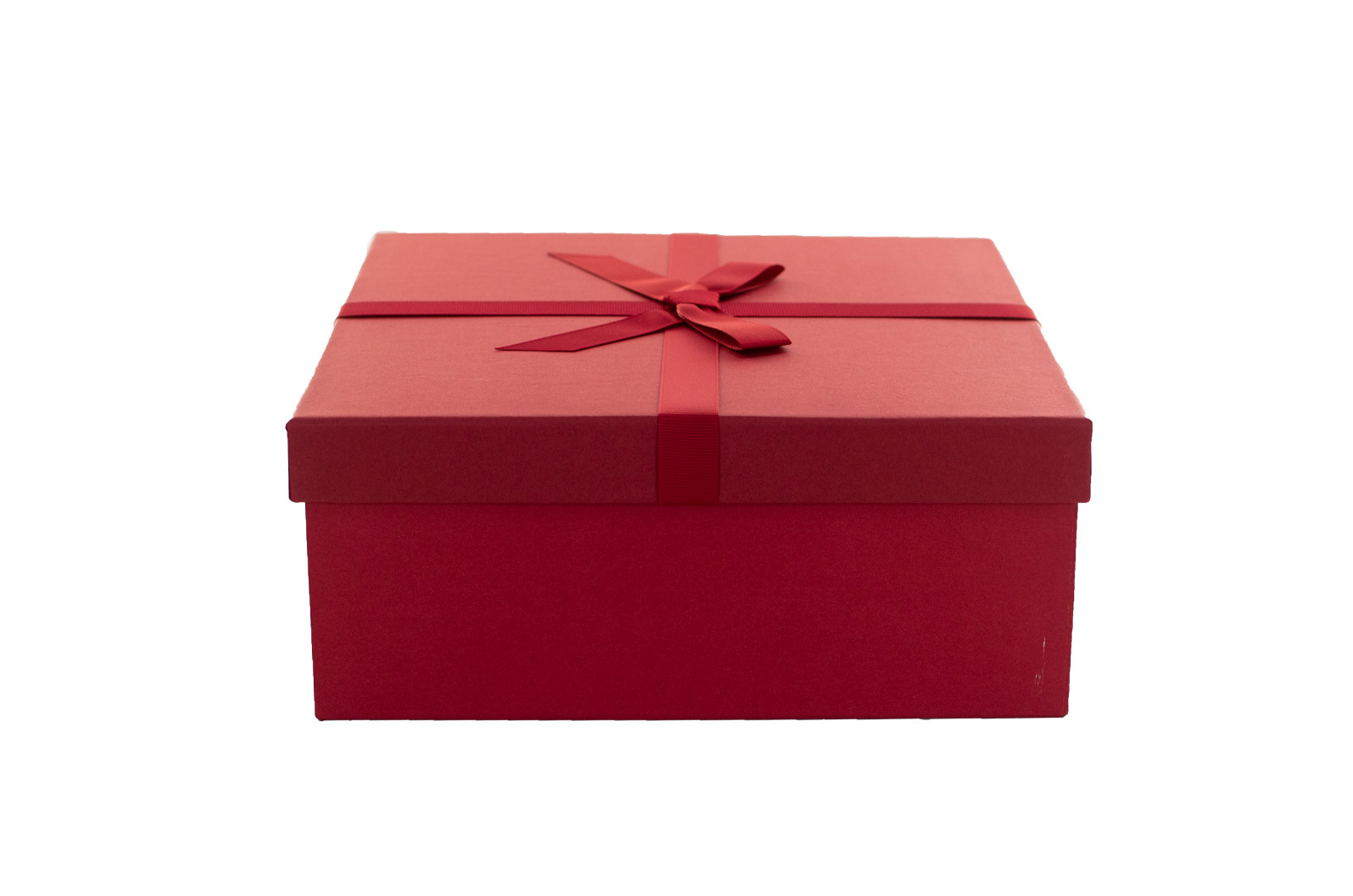 Red Christmas Boxes Carboard Gift Packages Holiday Presents Decorative Set of 2