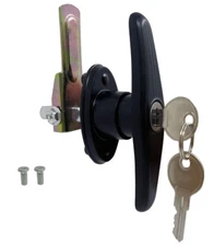 Shed Door Latch T-Handle Lock Kit with 2 Keys Clockwise and Counter Clockwise