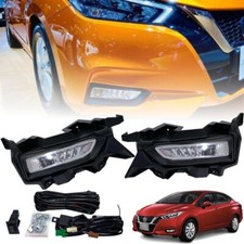 Front Fog Light Lamp LED Assembly Set Fit For Nissan Almera Versa N18 Sedan 2020
