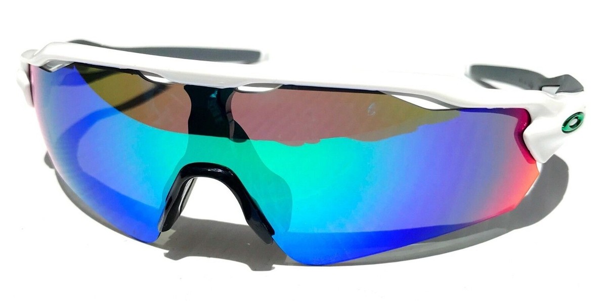 NEW Oakley RADAR EV PATH Shiny White POLARIZED Galaxy Jade Lens