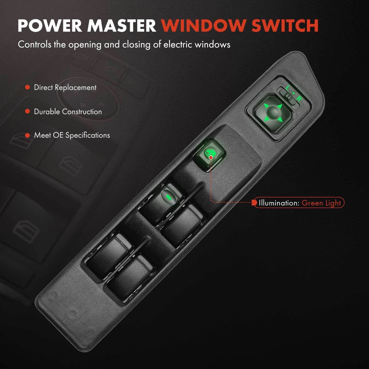 Front Driver Electric Power Window Switch for Mitsubishi 10+10